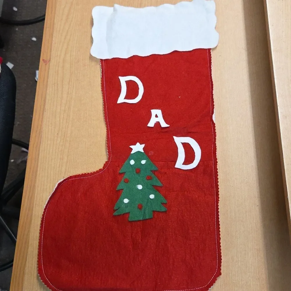Homemade Mom And Dad Christmas‎ Stockings, Door Knob Covers 7 Stockings